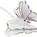 Floristik24 Metall sommerfugl å henge hvit 7cm 6stk
