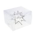 Floristik24 Metallstjerne for å henge 3D sølv 16cm