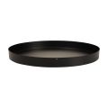 Metallbrett rundt lysbrett sort Ø20cm H2,5cm 2stk | Floristik24.no