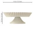 Metallplate grå dekorativ tallerken med metallbunn Ø14cm 2 stk | Floristik24.no