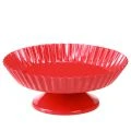 Floristik24 Metallplate rød liten dekorativ tallerken med basismetall Ø14cm 2 stk