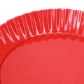 Metallplate rød liten dekorativ tallerken med basismetall Ø14cm 2 stk | Floristik24.no