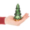 Juletre i glass med LED-lys, borddekorasjon, jul, 13 cm, 2 stk. | Floristik24.no