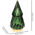 Juletre i glass med LED-lys, borddekorasjon, jul, 13 cm, 2 stk. | Floristik24.no
