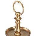 Mini etagere metalldekor gull matt 2-lags borddekor H22cm | Floristik24.no