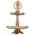 Mini etagere metalldekor gull matt 2-lags borddekor H22cm | Floristik24.no