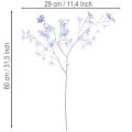 Kunstig blomstrende gren med iriserende blomster, 80 cm | Floristik24.no