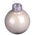 Mini julekuler glassgrønn perlemor grå Ø3cm 22 stk | Floristik24.no