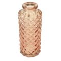Floristik24 Mini glass vase diamant krystall look brun H13,5cm 4stk