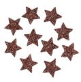Floristik24 Mini glitter stjerne for å spre brun 2,5 cm 48 stk