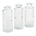 Floristik24 Minivaser glass dekorative flaskevaser Ø5cm H13cm 3stk