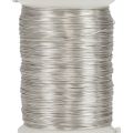 Floristik24 Blomstertråd myrtråd dekorativtråd sølv 0,30mm 100g 3stk