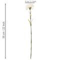 Kunstig nellikblomst med stilk til buketter og kranser, 56 cm, 8 stk. | Floristik24.no