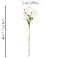 Kunstig nellikbukett, hvite kunstige blomster, dekorasjon, 4 bunter | Floristik24.no
