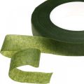 Floristik24 OASIS® Flower Tape, blomstertape, selvklebende, mosegrønn B13mm L27,5cm 2stk