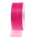 Floristik24 Organza bånd gavebånd rosa bånd selvkant 40mm 50m