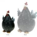 Floristik24 Påskedekorasjon kylling, morsom kylling, borddekor til våren, påskekylling 13cm