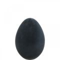 Floristik24 Påskeegg plastdekor egg svart flokket 25cm