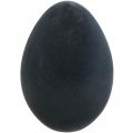 Floristik24 Påskeegg plast svart egg Påskepynt flokket 40cm
