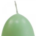 Floristik24 Påskelys eggeform, eggelys påskegrønn Ø4,5cm H6cm 6stk