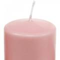 Floristik24 PURE søylelys 130/60 dekorativt lys rosa naturlig voks