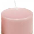 Floristik24 PURE søylelys 90/70 rosa naturlig vokslys bærekraftig lysdekorasjon