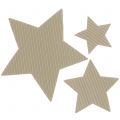 Floristik24 Papirstjerner blandes lysebrunt 3,5 cm-9 cm 120 stk