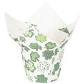 Floristik24 Papirblomsterpotte med kløvermotiv, nyttårsdekorasjon, 12 cm, 12 stk.