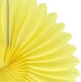 Floristik24 Festdekorasjon bikakepapir blomst gul Ø20cm 3stk