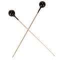 Blomsternåler med sorte perlehoder, Ø4 mm, 40 mm, 150 stk. | Floristik24.no