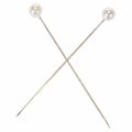 Perlehodepinner Ø6mm 65mm Hvite | Floristik24.no
