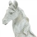 Floristik24 Hestehode byste deco-figur hest keramisk hvit, grå H31cm