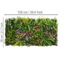 Kunstig plantevegg 100 x 55 cm vertikal grønnsak | Floristik24.no