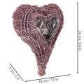 Plantehjerte med foliedekorasjon til planting 24 cm | Floristik24.no