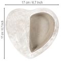 Hjerteformet blomsterpotte, støpt stein, dekorativ blomsterpotte, 17 cm | Floristik24.no