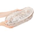 Kurvplantekasse med folieinnlegg, oval, hvit, 37 cm | Floristik24.no