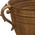 Plantepotte rust look kopp vase metall Ø22,5cm H32,5cm | Floristik24.no