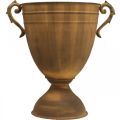 Plantepotte rust look kopp vase metall Ø22,5cm H32,5cm | Floristik24.no