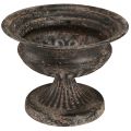 Floristik24 Plantekopp Kalk Antikk Look Sort Brun Ø20cm H15cm