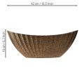Planteskål med riller oval antrasittgull 41,5 × 16 × 16 cm | Floristik24.no