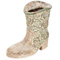 Blomsterpotte cowboystøvel plantesko vintage blomstermønster 24cm | Floristik24.no