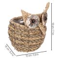 Håndvevd uglekurvdekorasjon til vinduskarmen, 18 cm | Floristik24.no