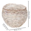 Rund vevd kurv, stor dekorativ kurv til planting, 23 cm | Floristik24.no