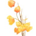Kunstig kinesisk lanterneplante, Physalis-gren med blomster, 95 cm | Floristik24.no