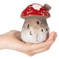 Sopphus Fyrhus Dekorativ Figur Fluesopp med Peis 10cm 2 stk | Floristik24.no