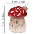 Sopphusdekorasjon Miniatyr Fluesopp 6 cm 2 stk | Floristik24.no