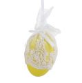 Floristik24 Dekorative egg i plast med tyll for å henge 6cm 6stk