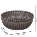 Ribbet bolle, antrasitt, dekorativ bolle, rund, 15 cm, 2 stk. | Floristik24.no