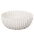 Floristik24 Rund, riflet bolle i hvitt for allsidig dekorasjon, 15 cm, 2 stk.