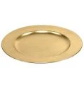 Plastplate Ø33cm gull med bladgulleffekt | Floristik24.no